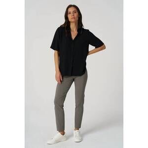 NEW FRANNE GOLDE all-season slim ankle pants in dark sage